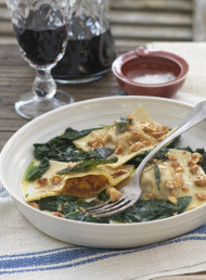 Pumpkin Ravioli with Brown Butter, Sage and Hazelnuts