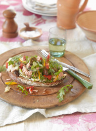 Fennel, White Bean and Tuna Bruschetta 