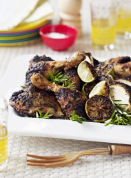 Herb Roasted Chicken with Grilled Limes