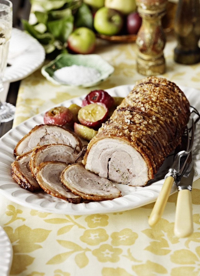 Sage Roasted Pork Belly and Apples