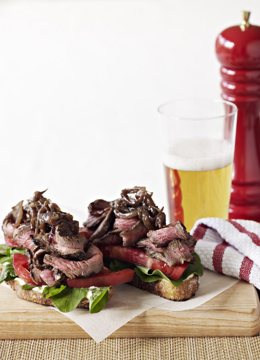 Rump Steak and Caramelised Onion Sandwiches