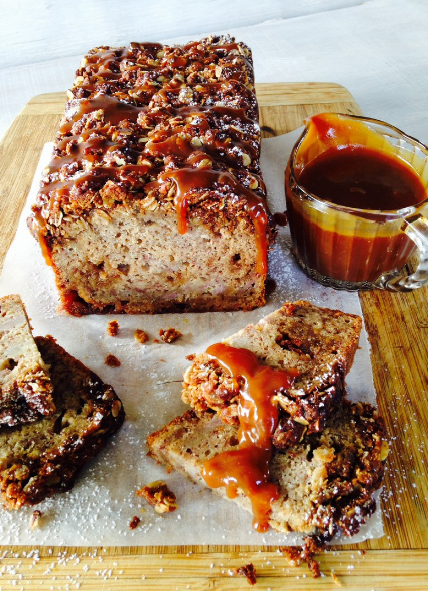 Banoffee Loaf with Anzac Crumble