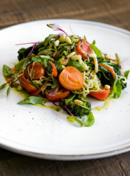 Zucchini Pasta with Preserved Lemon and Basil with Rocket Pesto Dressing