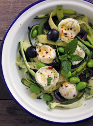 Buffalo Mozzarella and Zucchini Ribbon Salad
