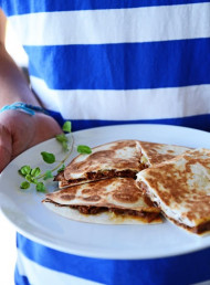 Breakfast Barbecue Quesadillas