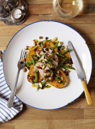 Pork Fillet with Kumara and Almond, Paprika and Parsley Dressing 