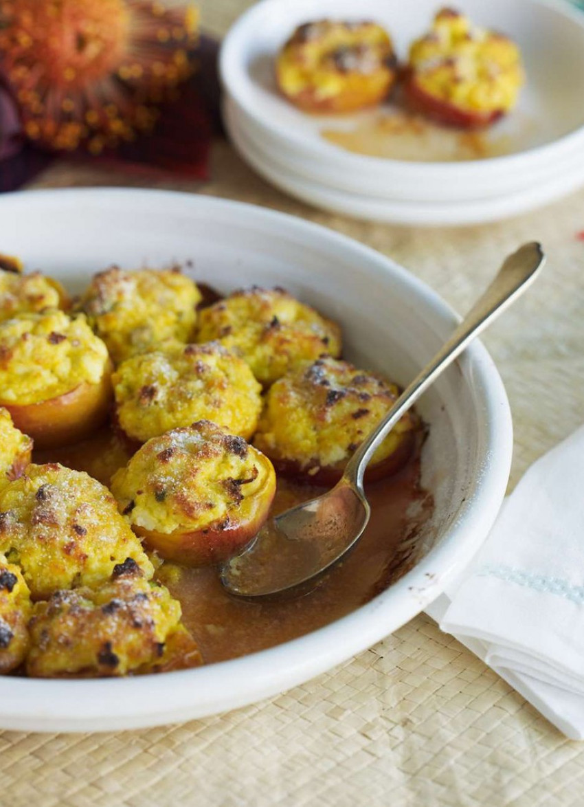 Roast Stonefruit with Ricotta and Pistachios