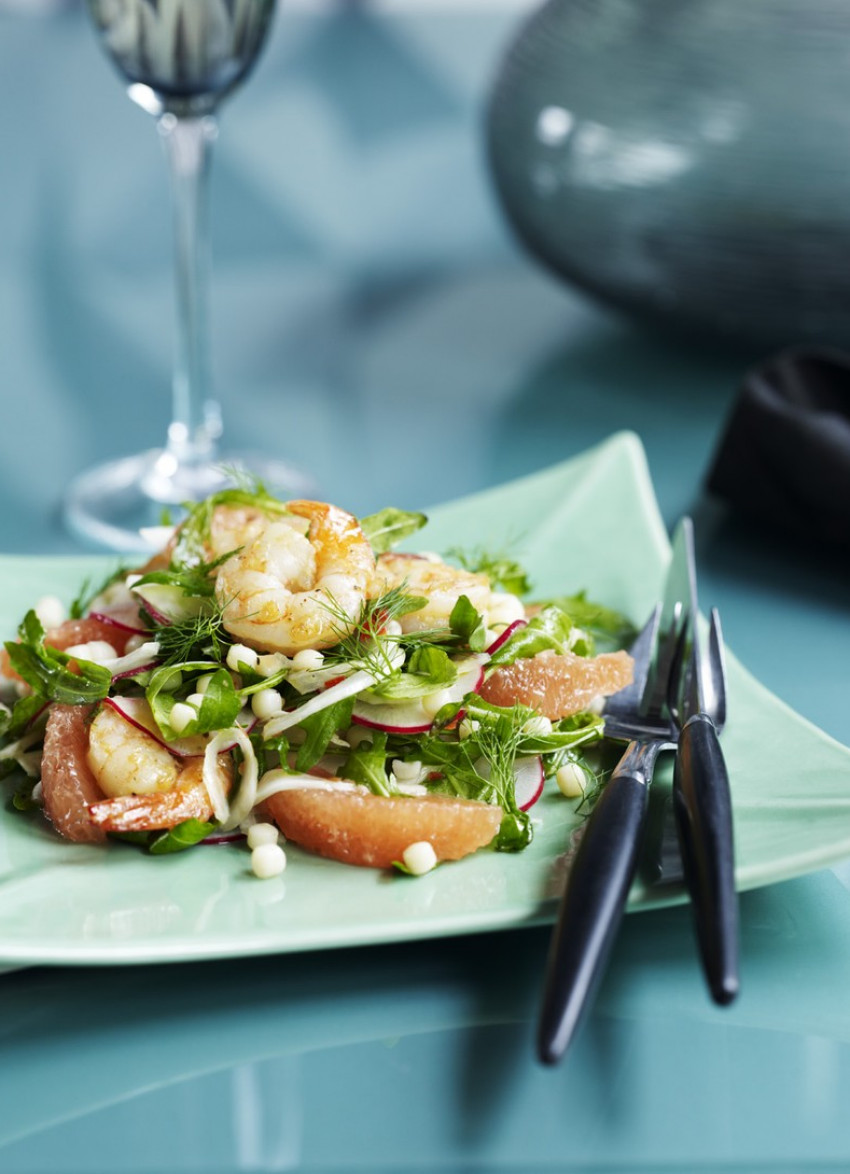 Prawn, Grapefruit and Fregola Salad