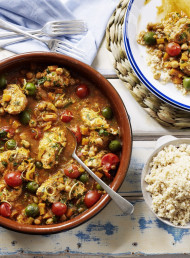 Fish, Chickpea and Green Olive Tagine