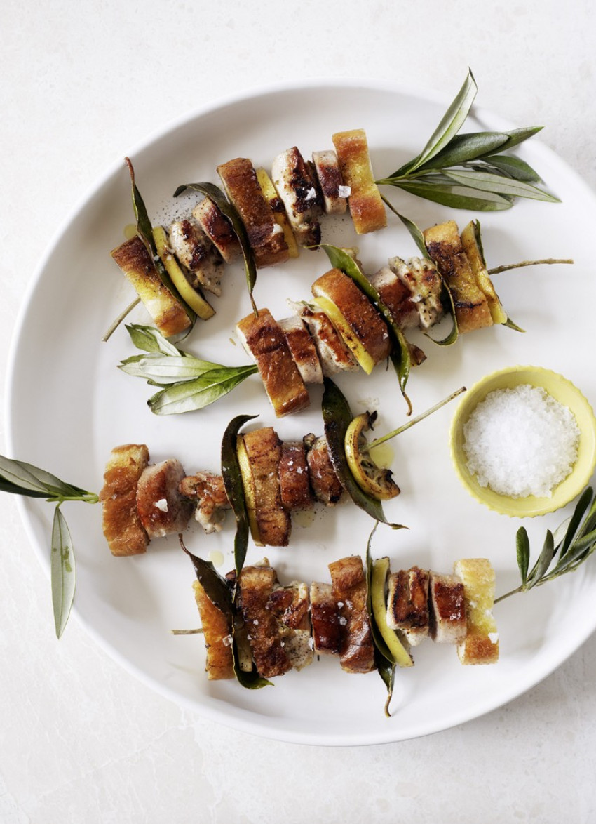 Tuscan Chicken and Sausage Spiedini