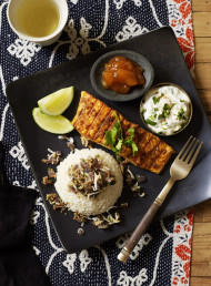 Indian Spiced Salmon with Lime Raita