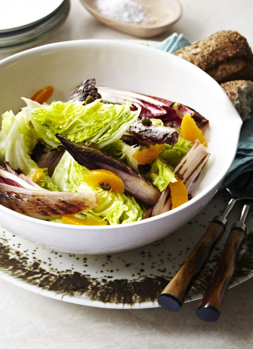 Chargrilled Witlof with Tangelo and Toasted Capers