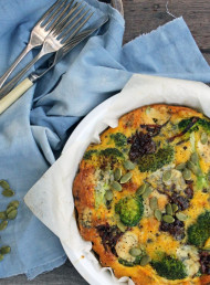 Broccoli, Blue Cheese and Caramelised Red Onion Fritatta