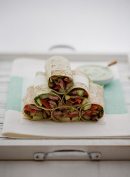 Turkish Lamb Wraps with Coriander Relish