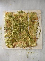 Katmer Pistachio Pancakes with Clotted Cream