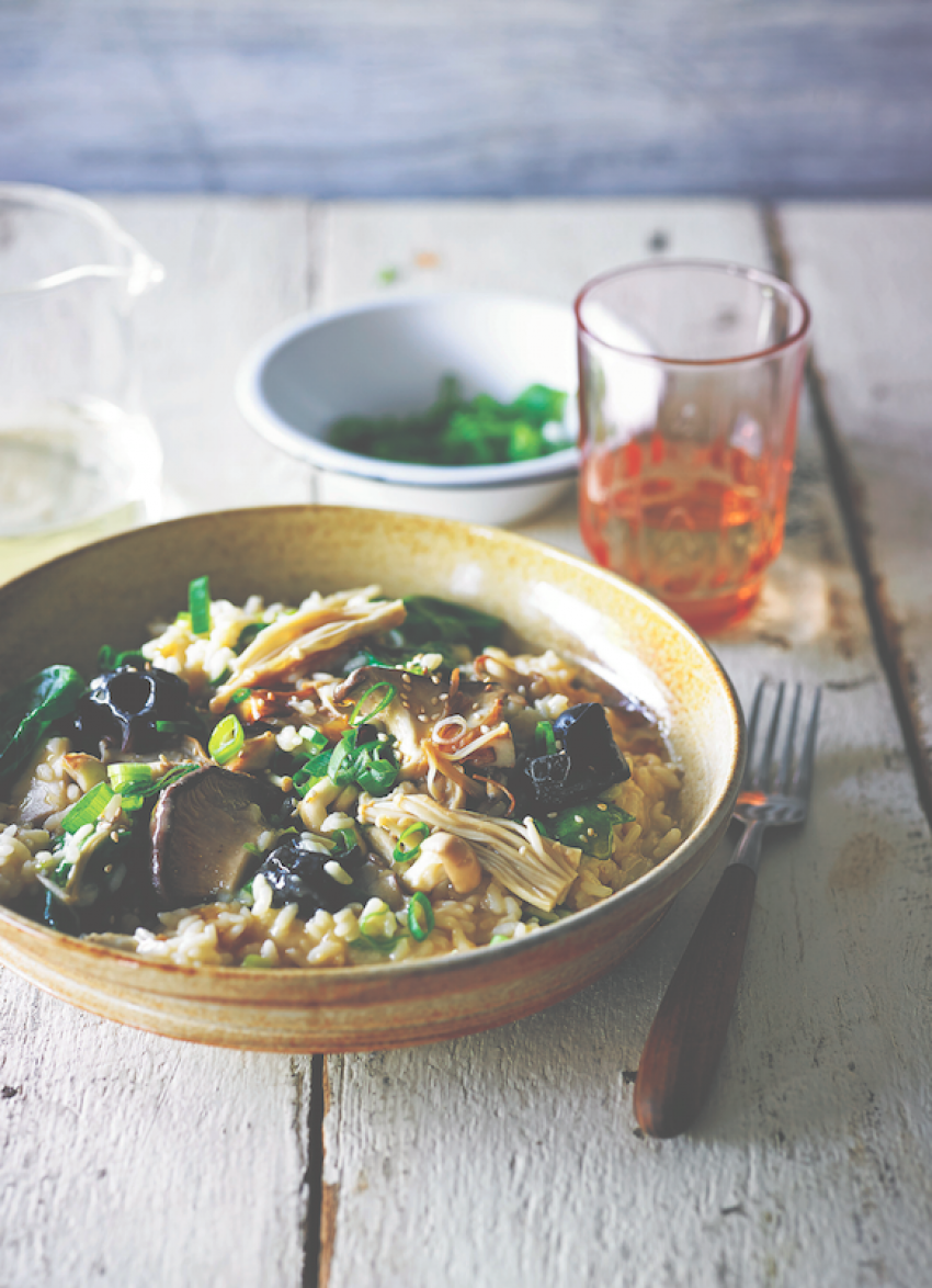 Butter Miso Mushroom Risotto