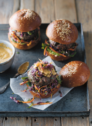 Lamb Burgers with Middle Eastern Coleslaw