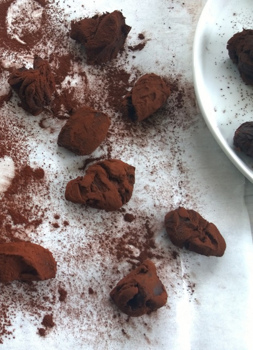 Salted Caramel, Whiskey and Dark Chocolate Truffles