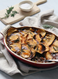 Kumara, Lentil and Mushroom Bake