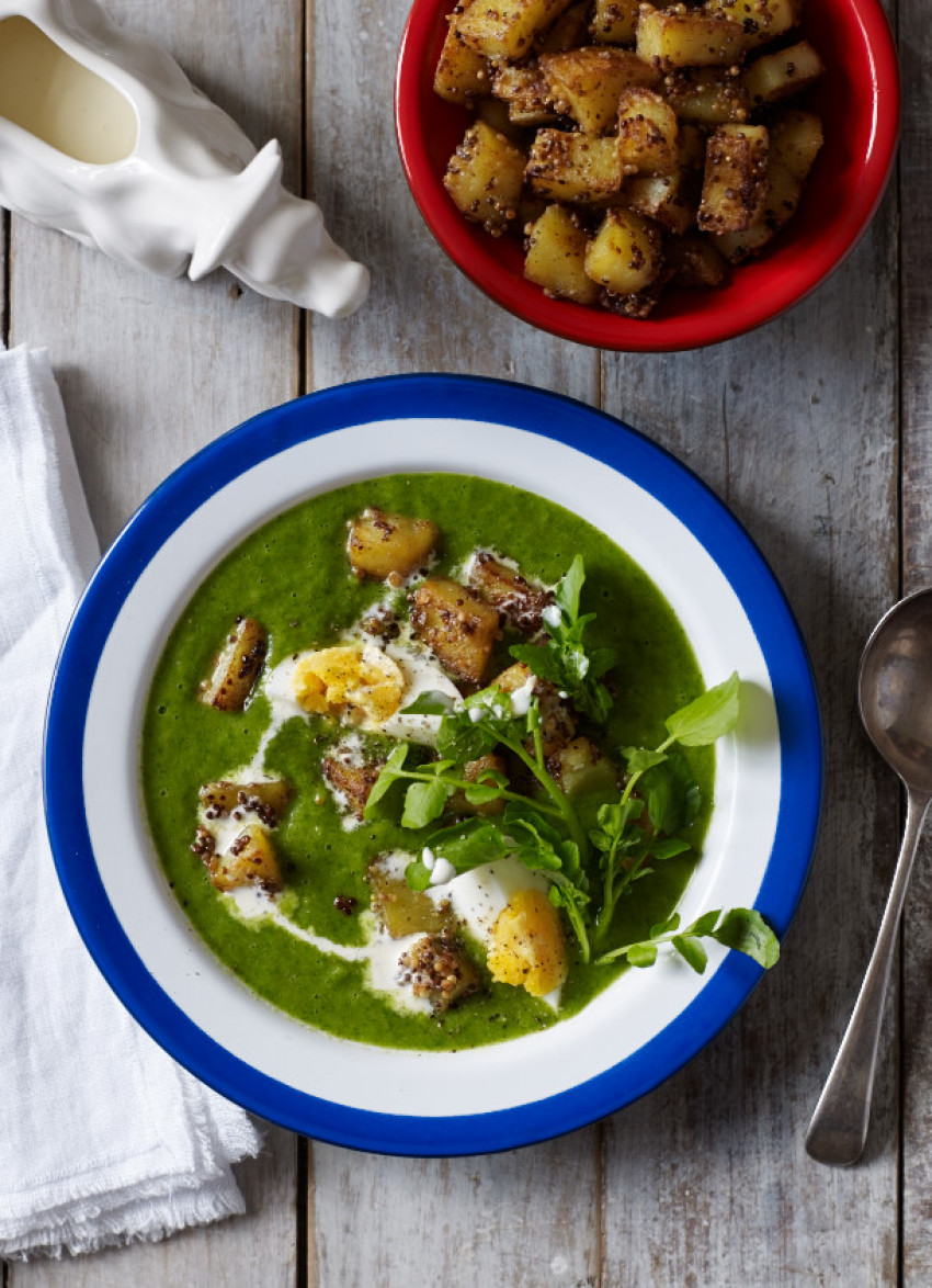 Watercress, Spinach and Apple Soup