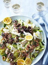 Grilled Prawns and Baby Octopus