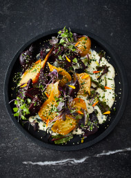 Roasted Beets with Yoghurt and Tahini Dressing