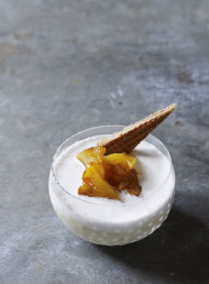 Chilled Coconut and Passionfruit Rice Pudding with Glazed Pineapple