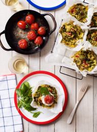 Rocket, Pea and Lemon Risotto Cakes