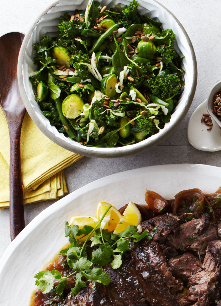 Winter Greens Salad with Mint Dressing