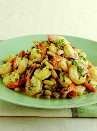 Prawns with White Beans