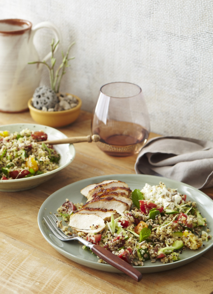 Quinoa Salad and Moroccan Chicken