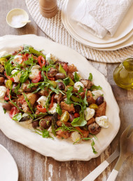 Panzanella with Crispy Sausage and Bocconcini 