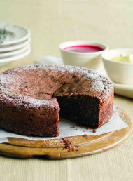 Hazelnut, Chocolate and Polenta Cake
