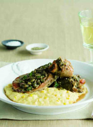 Soft Polenta with Fresh Corn and Ossobuco