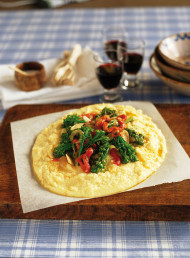 Potato Polenta with Braised Broccolini and Chilli