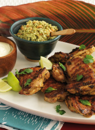 Madras Chicken with Toasted Coconut and Peanut Relish