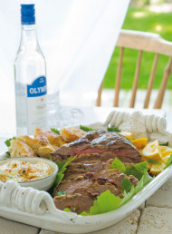 Butterflied Leg of Lamb with Pecorino and Herbs