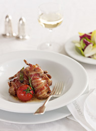 Bacon and Bay Leaf Roasted Quail