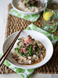 Ginger and Sesame Beef and Rice Bowl