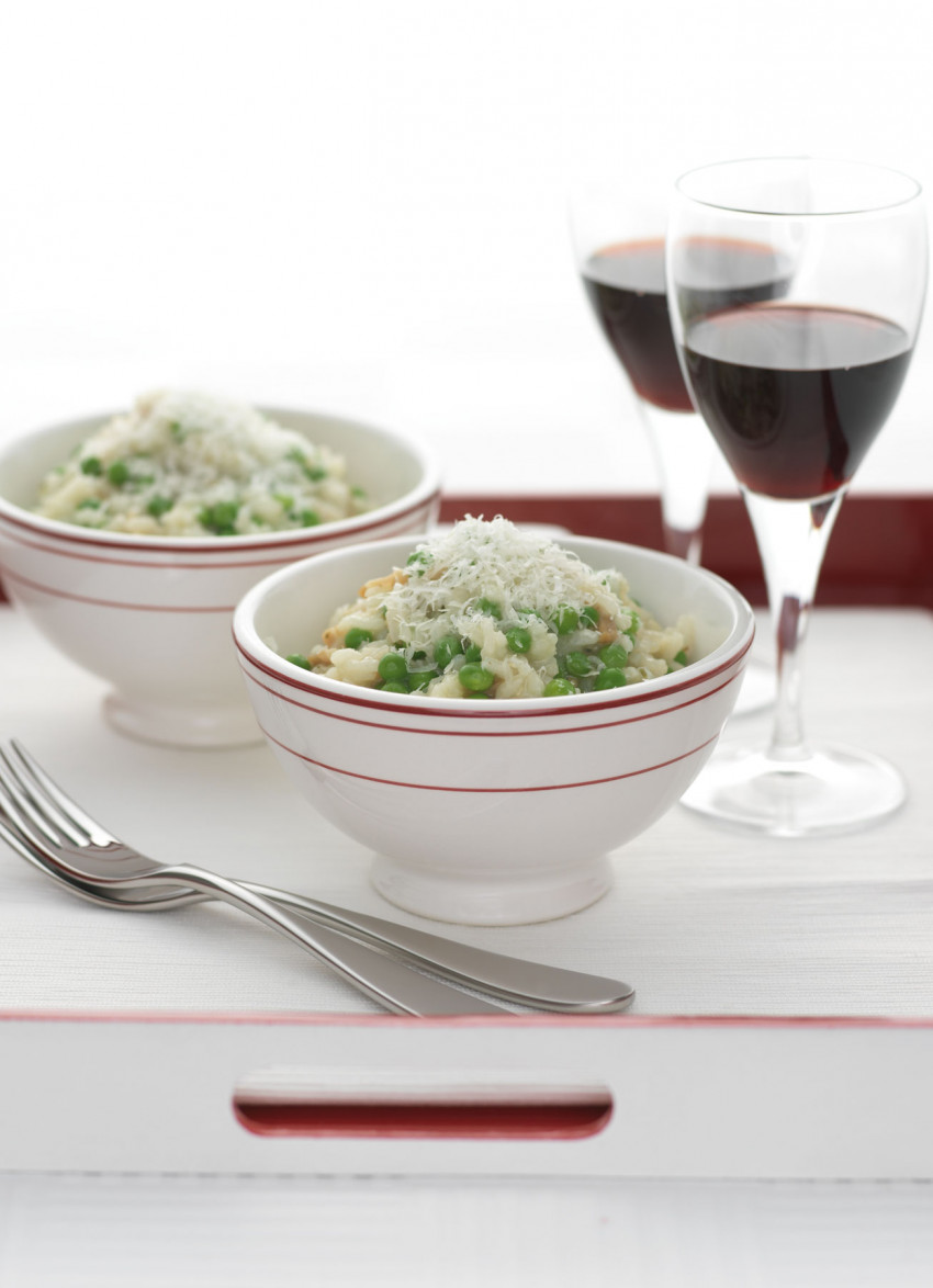 Risotto with Peas and Pancetta