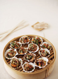 Steamed Scallops with Ginger and Soy