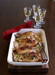 Baked Chicken with Leeks and Herbs