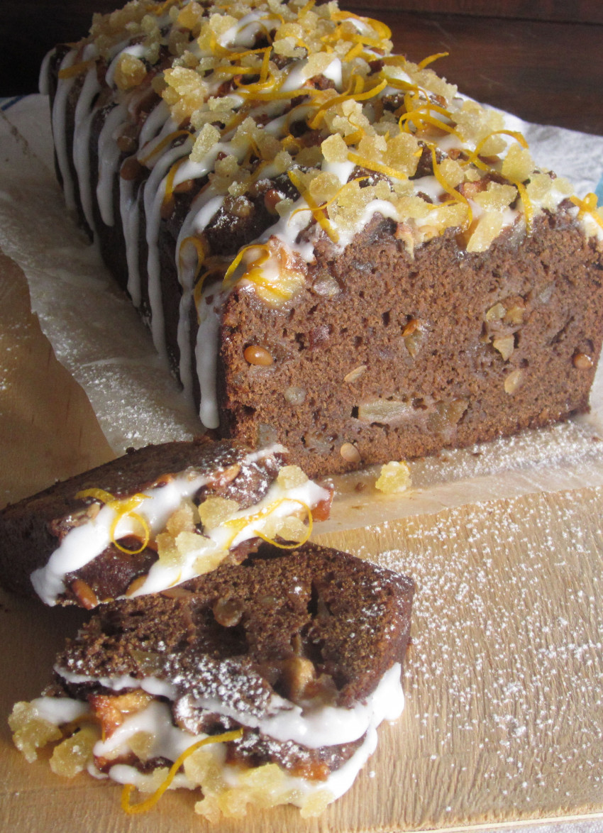 Sticky Ginger, Apple and Spice Loaf
