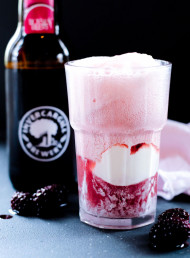 Vanilla and Boysenberry Ice Cream Beer Float 