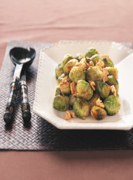 Brussels Sprouts with Walnuts, Mint and Balsamic