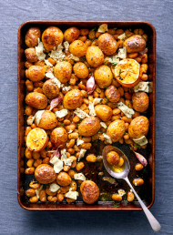 Butter Bean, Lemon and Potato Tray Bake (gf) (v)
