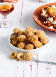 Chorizo-stuffed Fried Green Olives