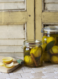 Olive Oil Preserved Lemons with Cardamom, Chilli and Cinnamon 