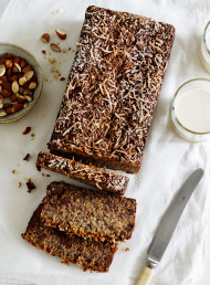 Almond, Banana and Coconut Loaf with Dark Chocolate