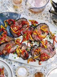 Rib Eye Steak with Dark Beer and Black Pepper